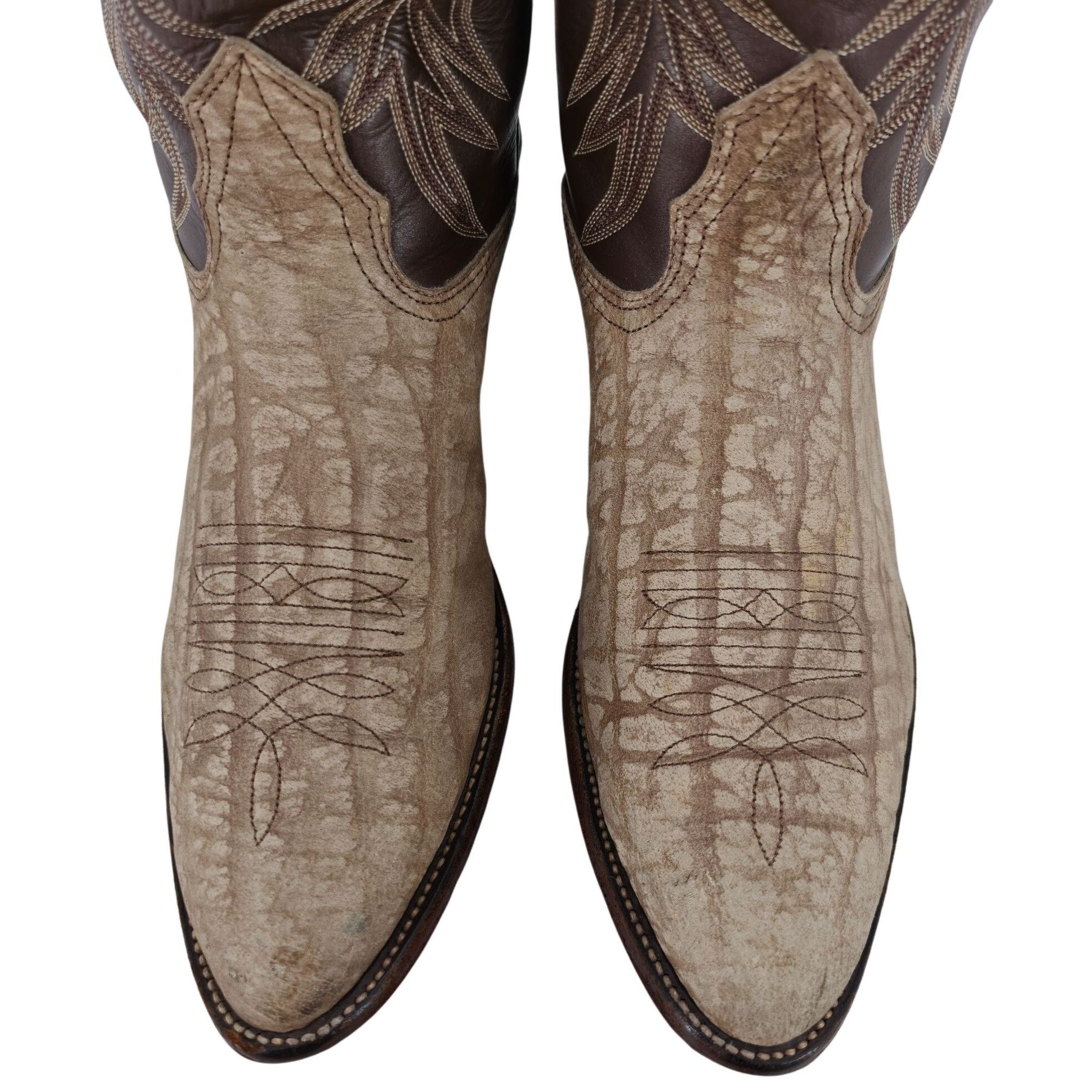Nocona Boots Nocona Cape Buffalo Cowboy Boots Mens 10D Brown Tan Exotic Size US 10 / EU 43 - 13 Thumbnail
