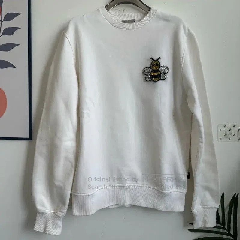 Dior Dior White Cotton Men's Sweatshirt with Bee . Size US XS / EU 42 / 0 - 1 Thumbnail