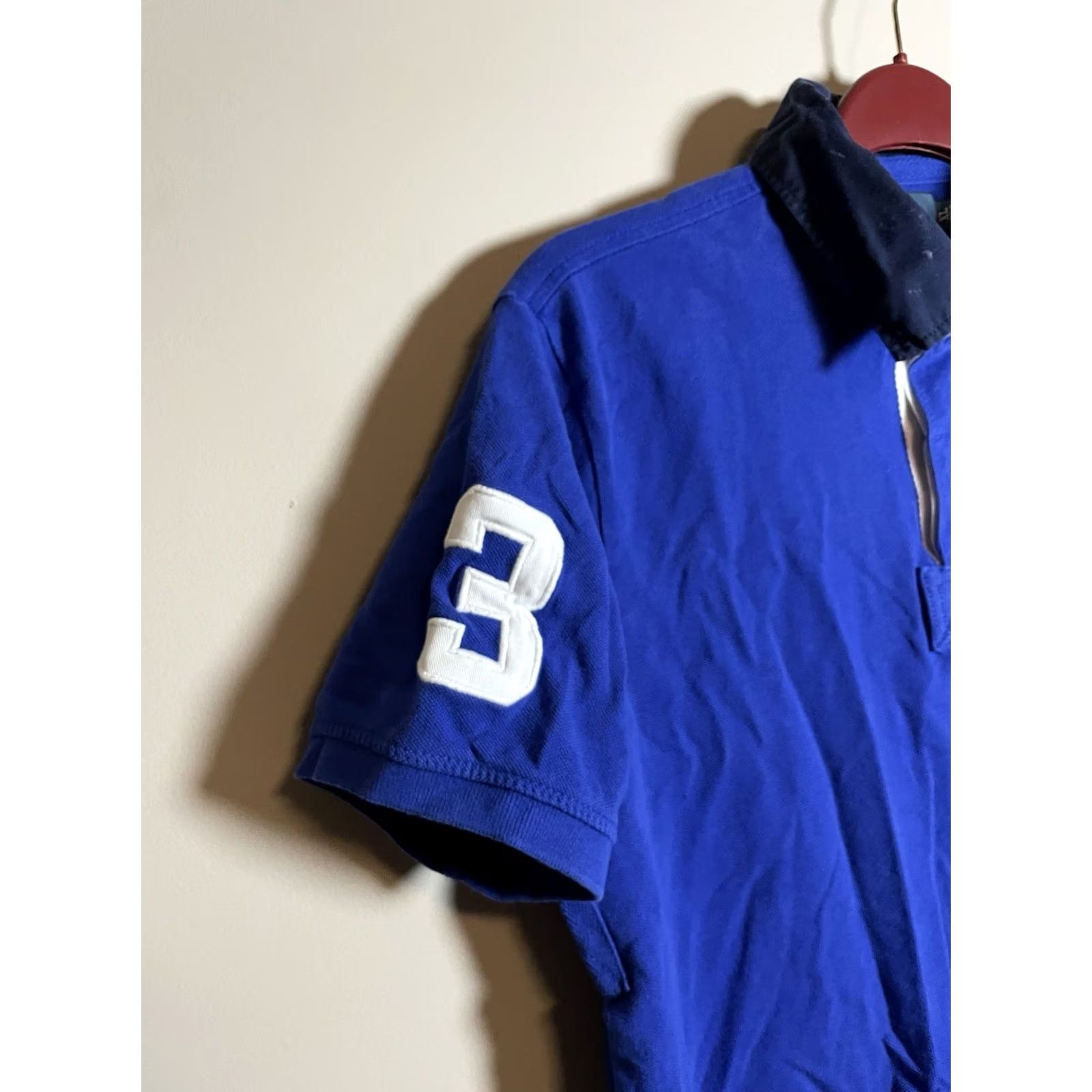 Polo Ralph Lauren Polo Ralph Lauren Big Pony Polo Shirt Men XL Custom Fit (G59) Blue Cotton Knit Short Sleeve Button Embroidered Polo Shirt Size US XL / EU 56 / 4 - 5 Thumbnail