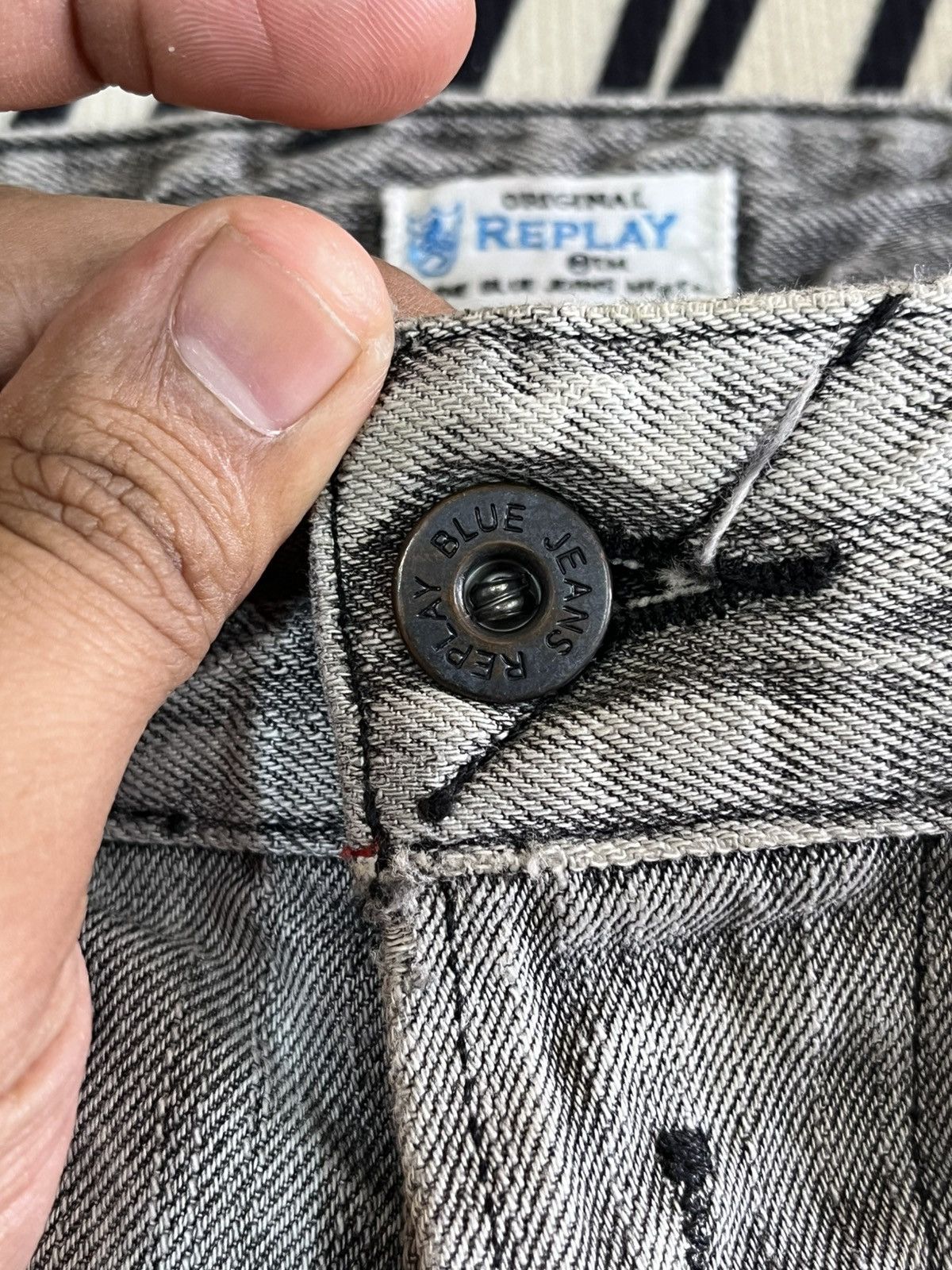 Beauty Beast × Replay Vintage Replay Waitom Distressed Denim Size US 35 - 11 Thumbnail