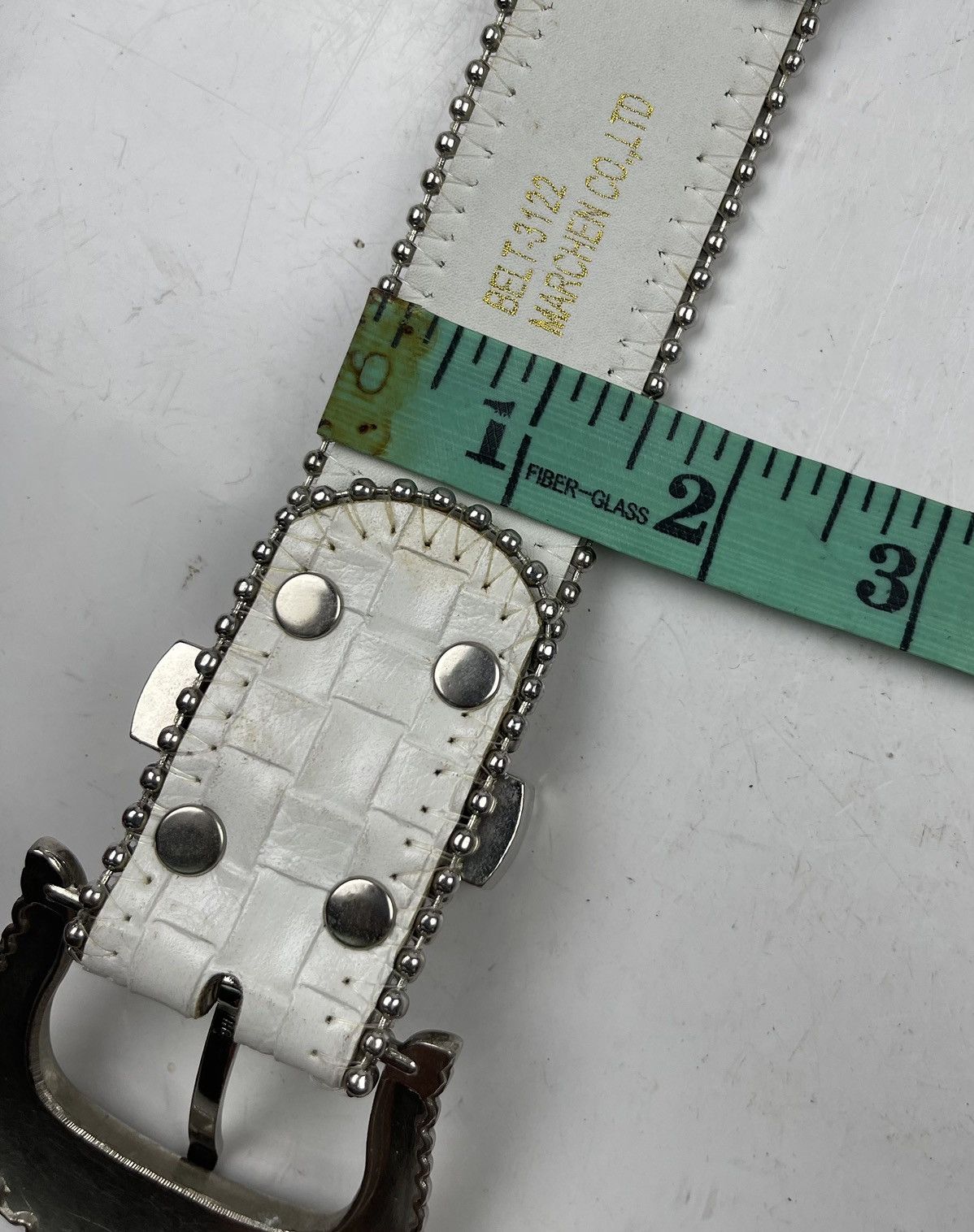 Japanese Brand rare design studded belt tc39 Size 34 - 9 Thumbnail