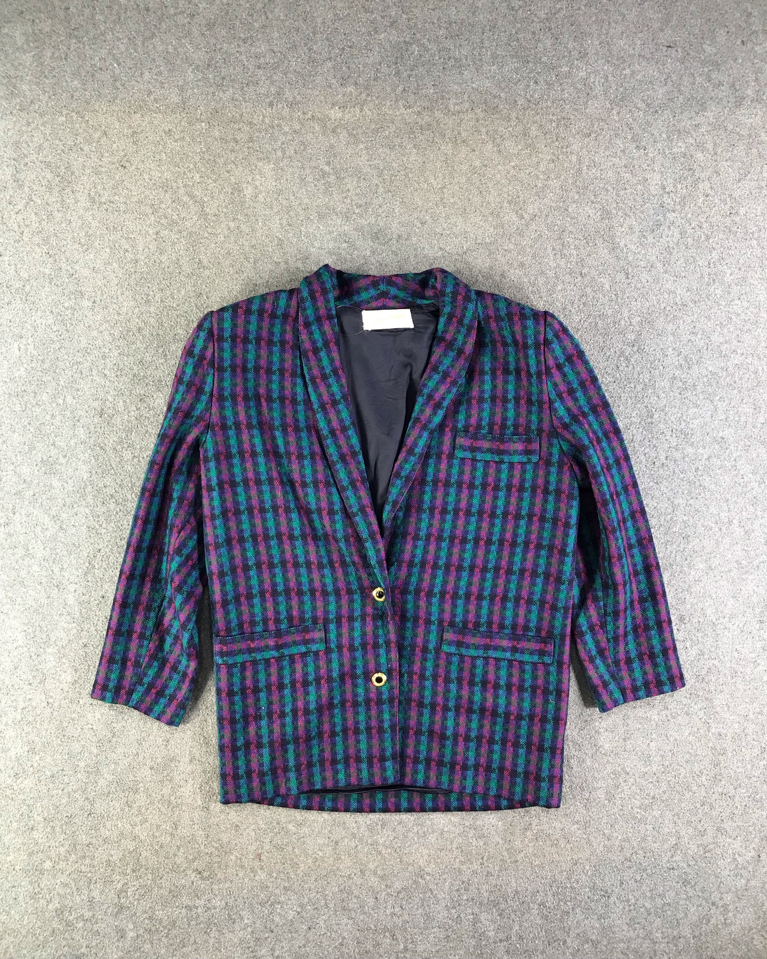 Japanese Brand Vintage Japanese Brand Plaid Blazer Coat Jacket -JC321 Size US M / EU 48-50 / 2 - 1 Thumbnail