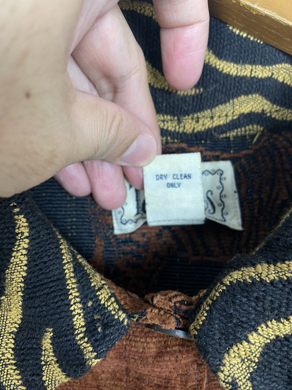 Vintage Vtg TANTRUMS Safari Zebra Jacket Boho Boxy Brocade Tribal Size XL / US 12-14 / IT 48-50 - 7 Thumbnail
