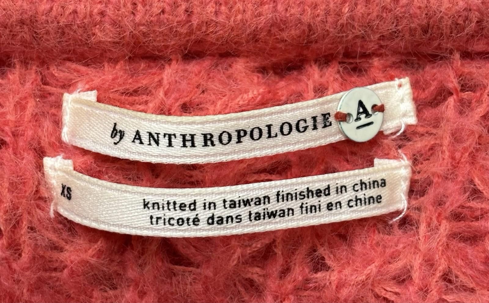 Other Anthropologie Sweater Womens XS Wool Blend Ruffle Boat Neck Size XS / US 0-2 / IT 36-38 - 2 Thumbnail