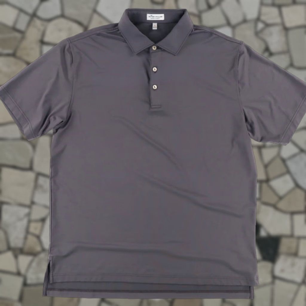 Peter Millar Peter Millar Summer Comfort Stretch Polyester Solid Polo Shirt Iron Men's L Shirt Size US L / EU 52-54 / 3 - 1 Thumbnail