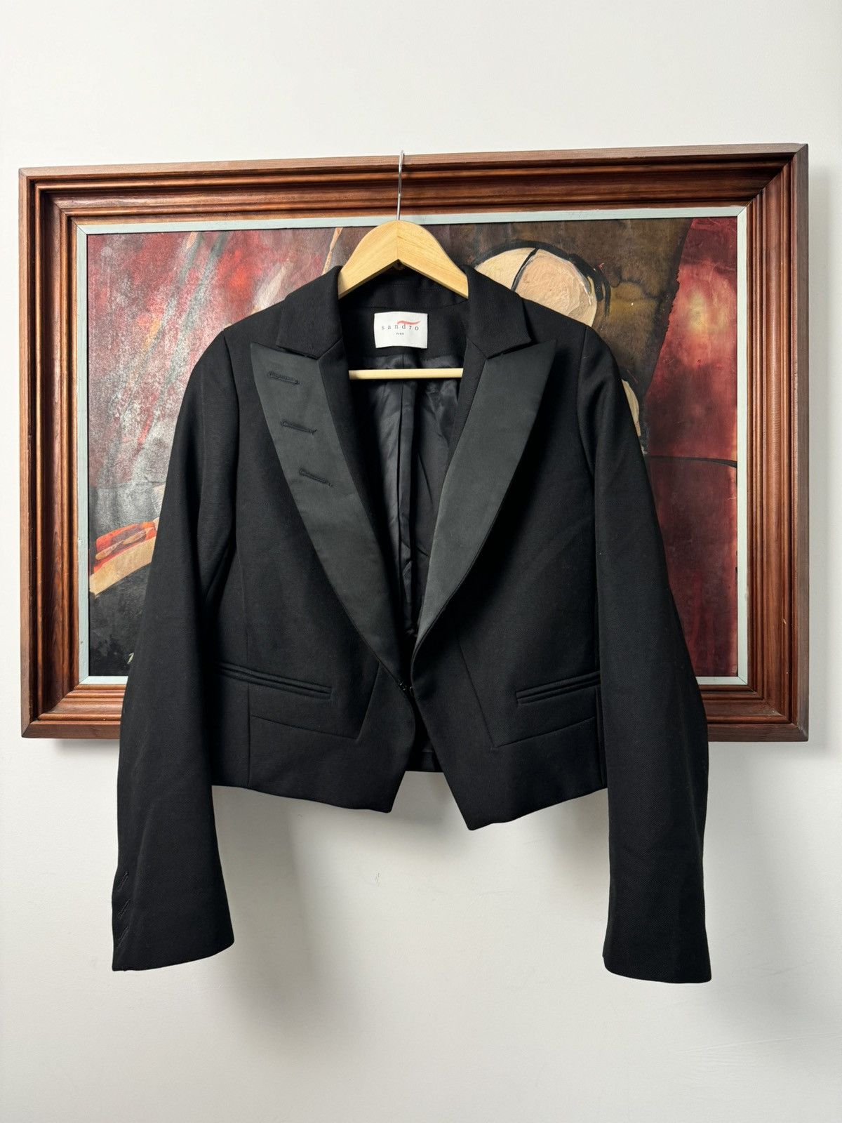 Sandro Sandro Paris Black Classy Blazer Jacket Luxury High Quality Size M / US 6-8 / IT 42-44 - 2 Thumbnail