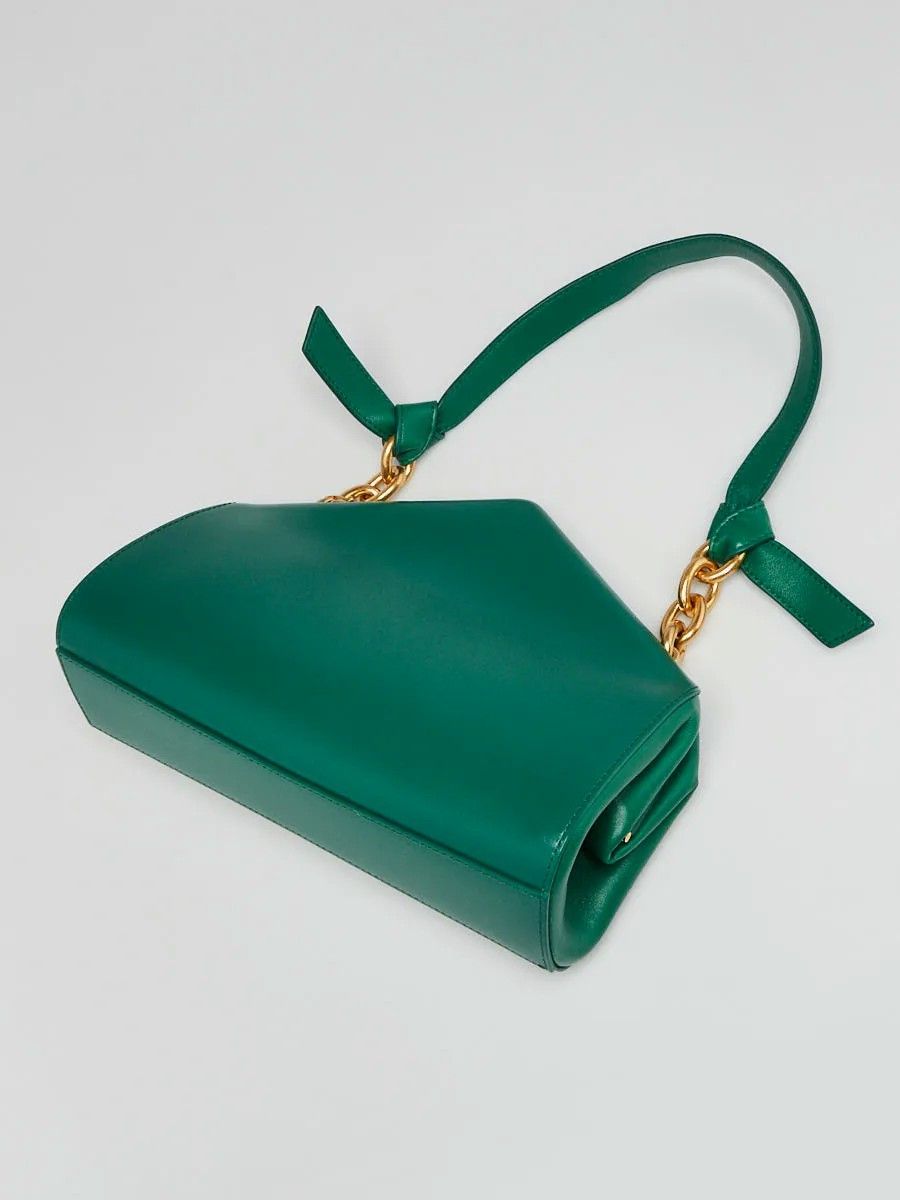Bottega Veneta BOTTEGA VENETA Tip green smooth leather shoulder bag Size ONE SIZE - 3 Thumbnail