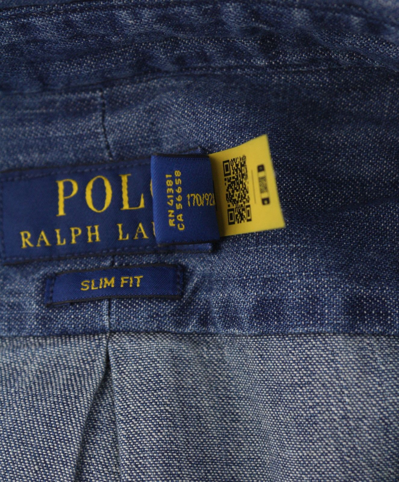 Ralph Lauren CORE REPLEN S Blue Denim Faded Button Down Slim 86995 Size US S / EU 44-46 / 1 - 8 Thumbnail