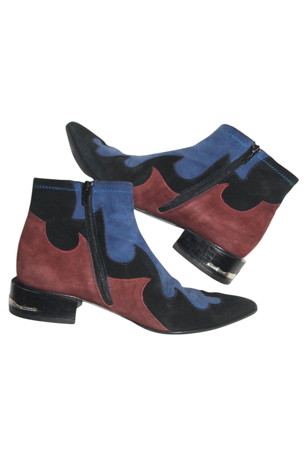 Toga × Toga Pulla TOGA PULLA Suede Western Panel Boots (Size 38) Size US 8 / IT 38 - 1 Thumbnail