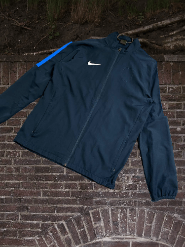 Nike × Vintage 90's NIKE RARE SWOOSH LOGO Y2K TRACK JACKET Size US L / EU 52-54 / 3 - 1 Thumbnail