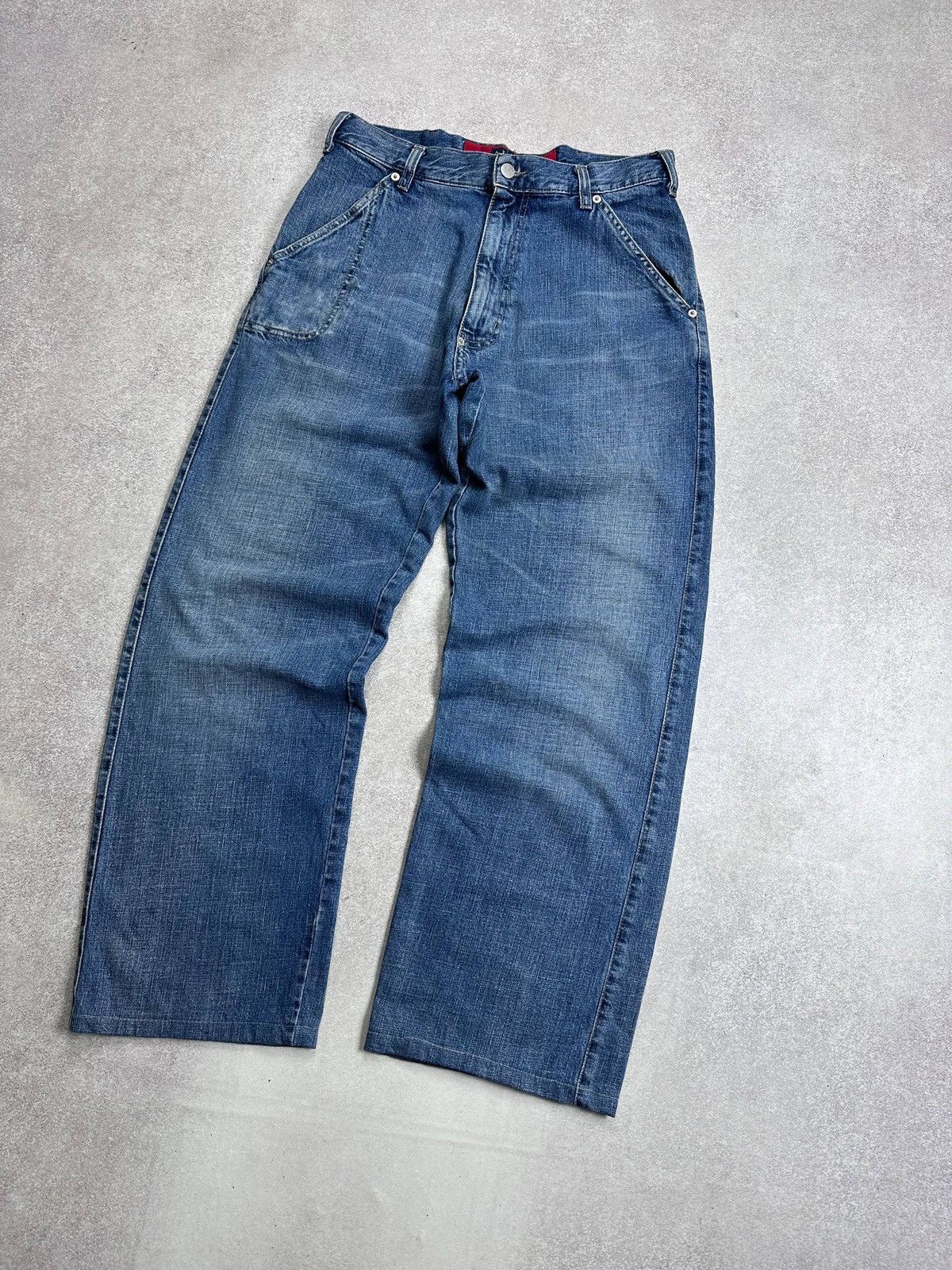 Armani Vintage 90s Armani Metal Logo Baggy Y2K Jeans U20 32 Size US 32 / EU 48 - 4 Thumbnail