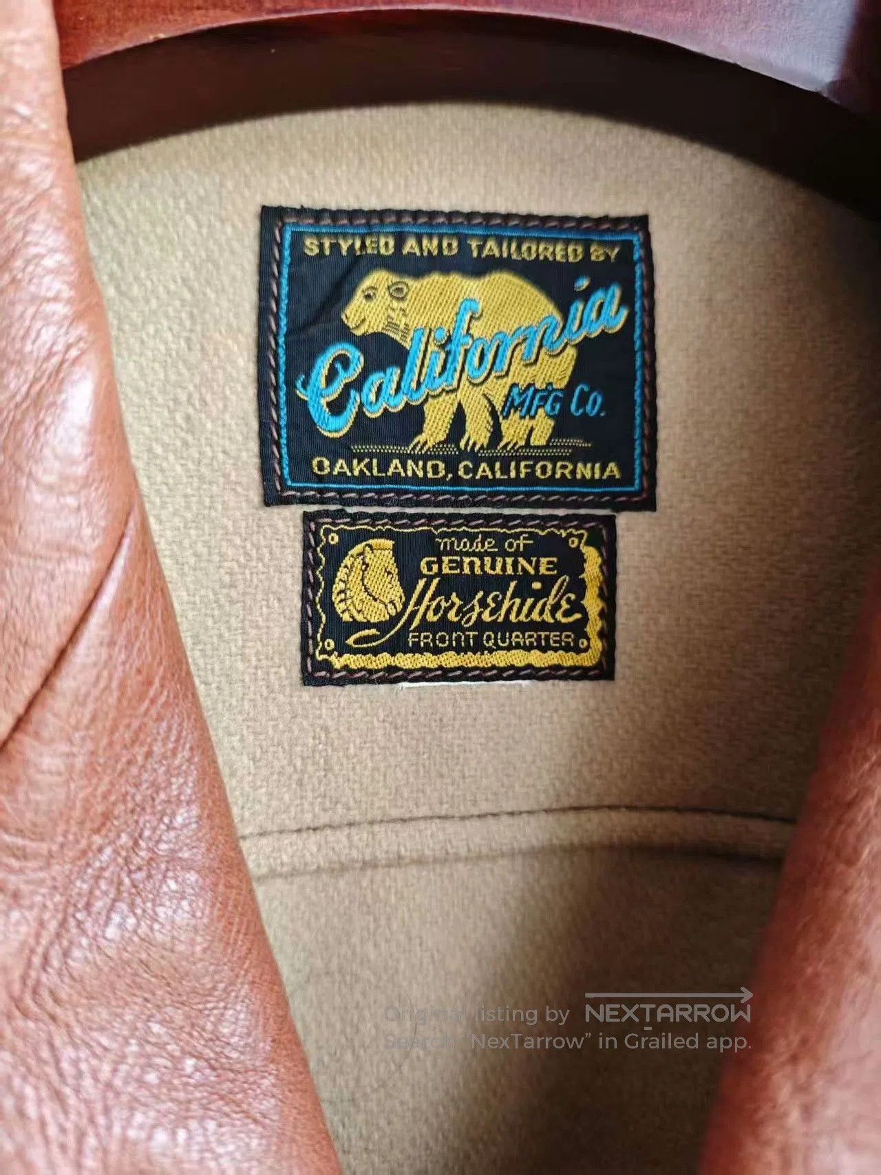 Rainbow Country California Bear 1940s Horsehide Leather Jacket. Size US S / EU 44-46 / 1 - 3 Thumbnail