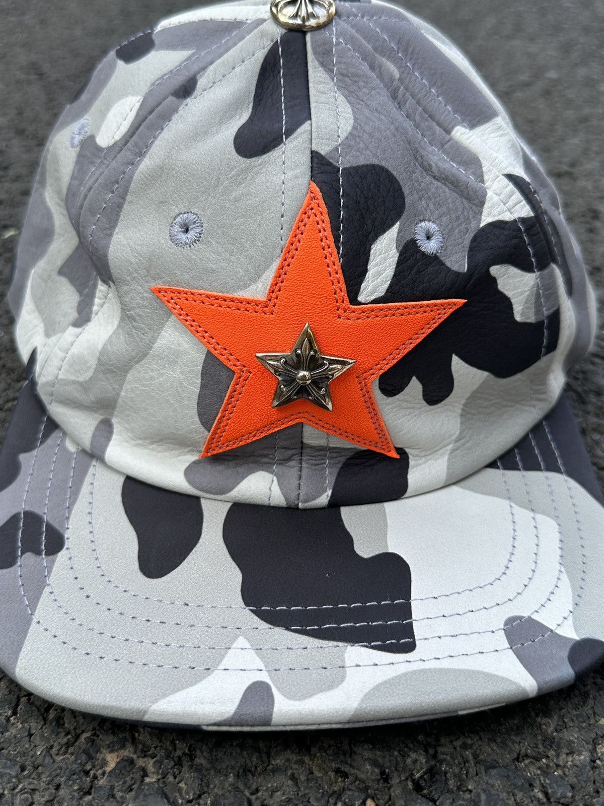 Chrome Hearts Camo Leather Star Patch Hat Size ONE SIZE - 6 Thumbnail
