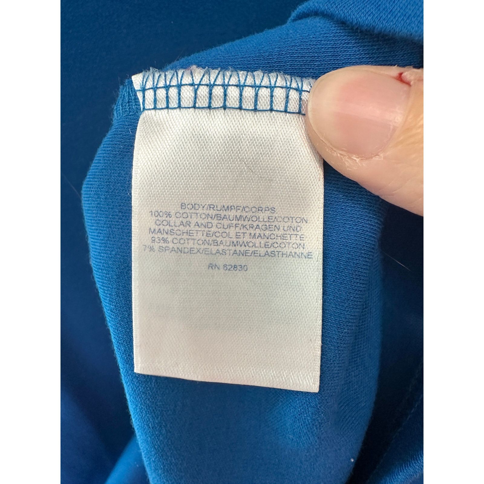 Lands' End LANDS END Electric Blue Relax Fit Mock Neck Long Sleeve Top Size XXL / US 16-18 / IT 52-54 - 6 Thumbnail