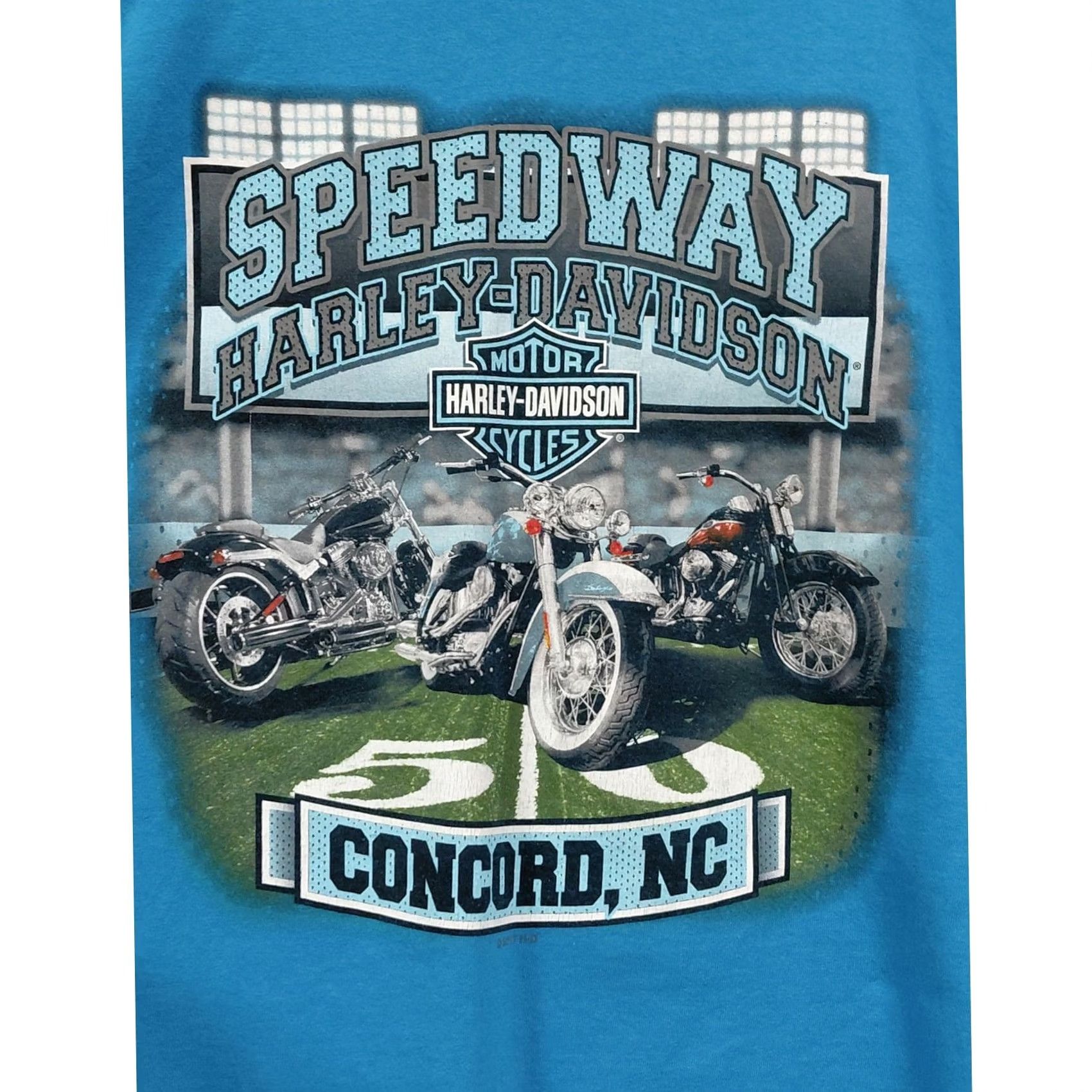 Harley Davidson VINTAGE Harley-Davidson Blue Graphic Print T-Shirt Knit Short Sleeve Men XL Size US XL / EU 56 / 4 - 4 Thumbnail