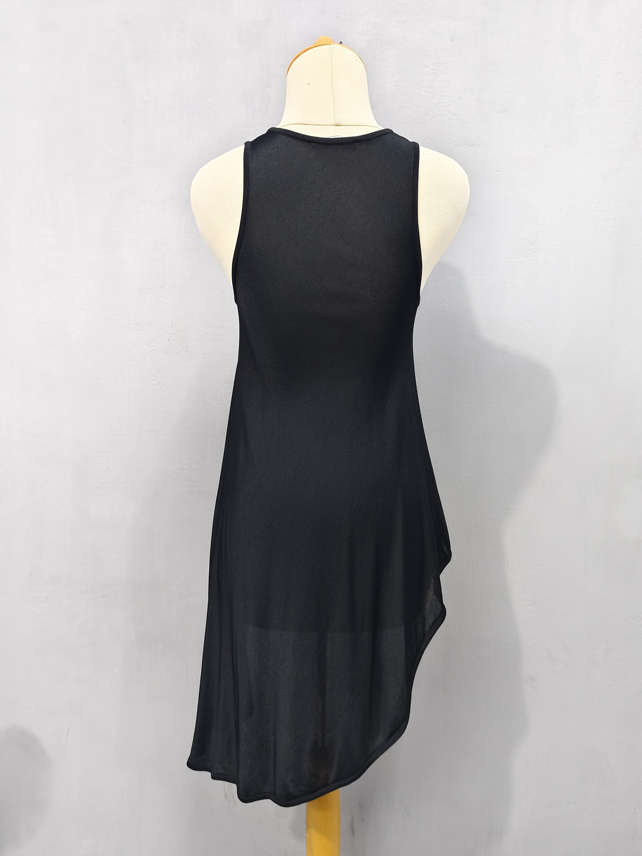 Alexander McQueen 00s Alexander McQueen- Asymmetrical Draped Gothic Mesh Dress Size S / US 4 / IT 40 - 5 Thumbnail