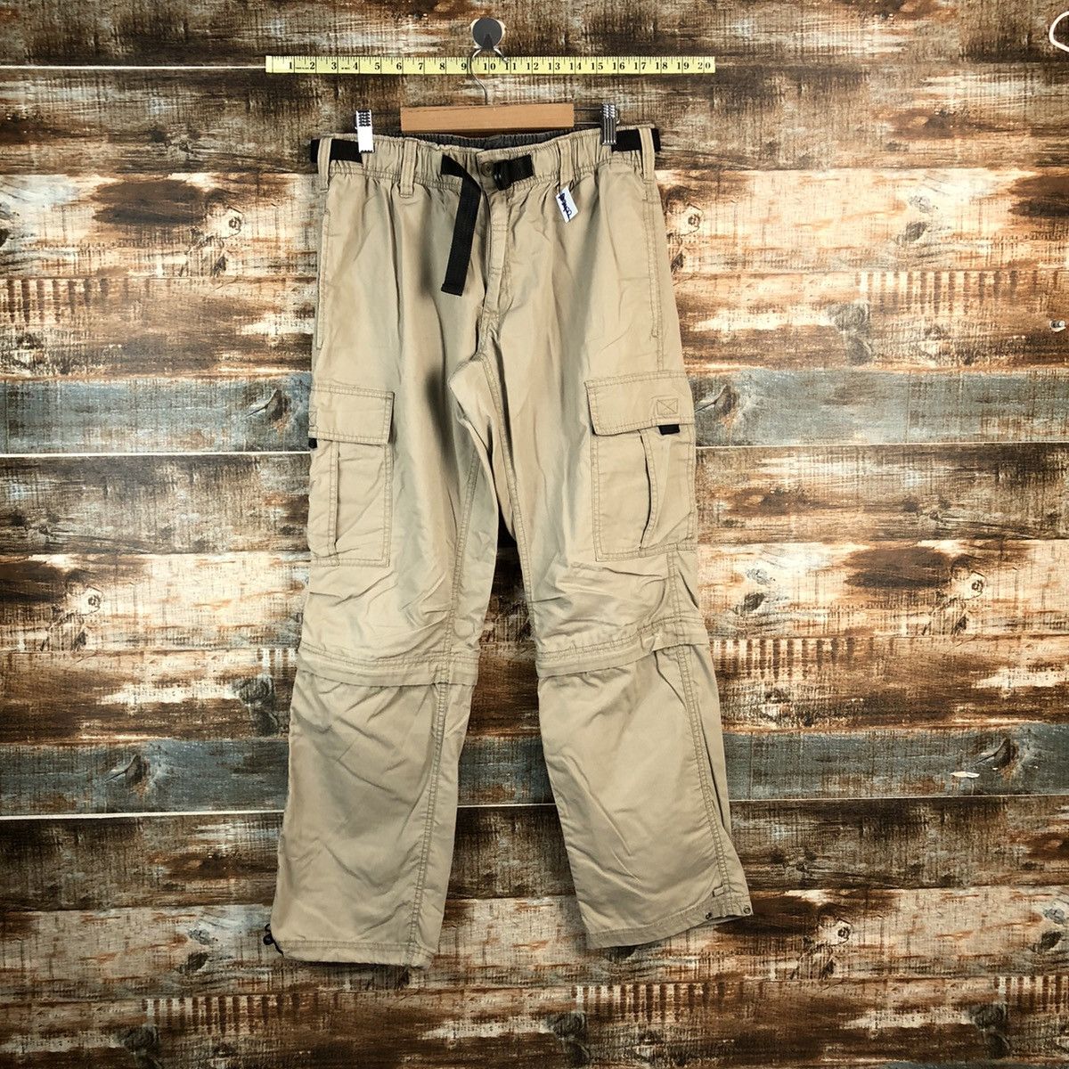 Japanese Brand Anti Label Brown Cargo Multipocket Pants #A2422 Size US 31 - 1 Thumbnail
