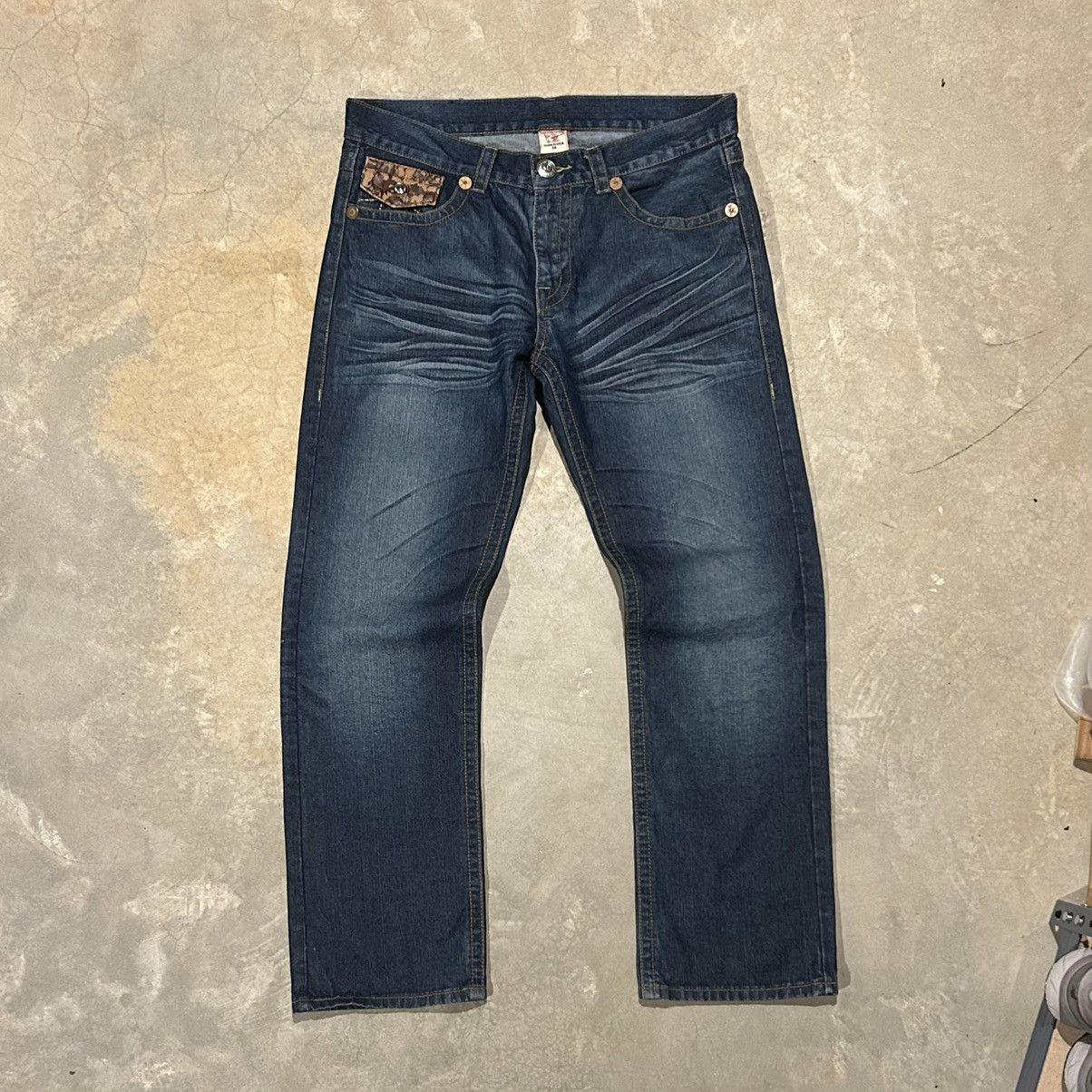 True Religion Crazy Vintage Y2K True Religion Leather Pocket Jeans Cyber Size US 36 / EU 52 - 4 Thumbnail