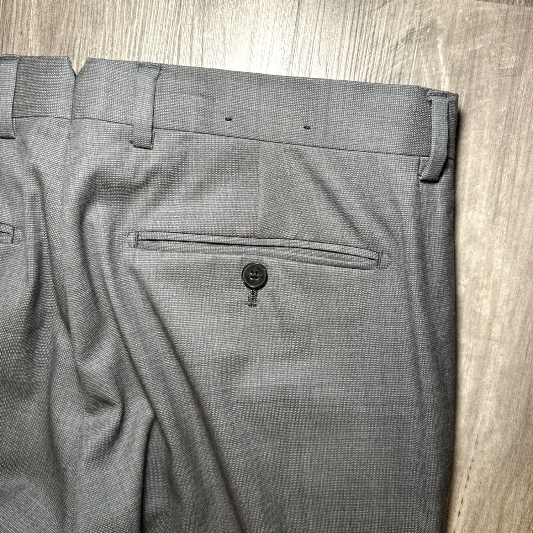 Banana Republic Banana Republic Dress Pants Italian Marzotta Wool Gray Dot Slim 32 Men Size US 32 / EU 48 - 5 Thumbnail