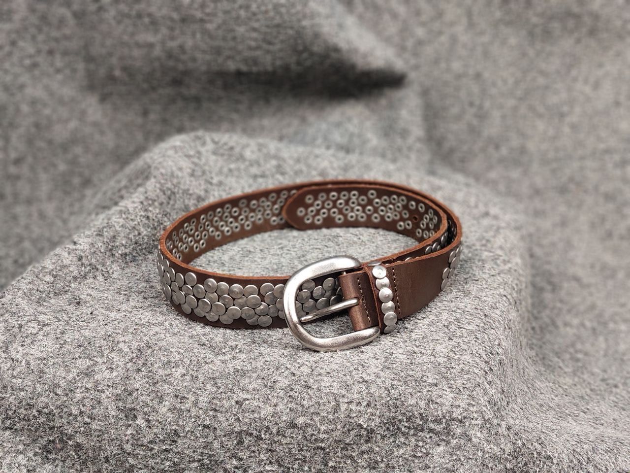 LIEBESKIND BERLIN Vintage 90s Leather Dark Belt Hysteric Glamour Style Size ONE SIZE - 2 Thumbnail