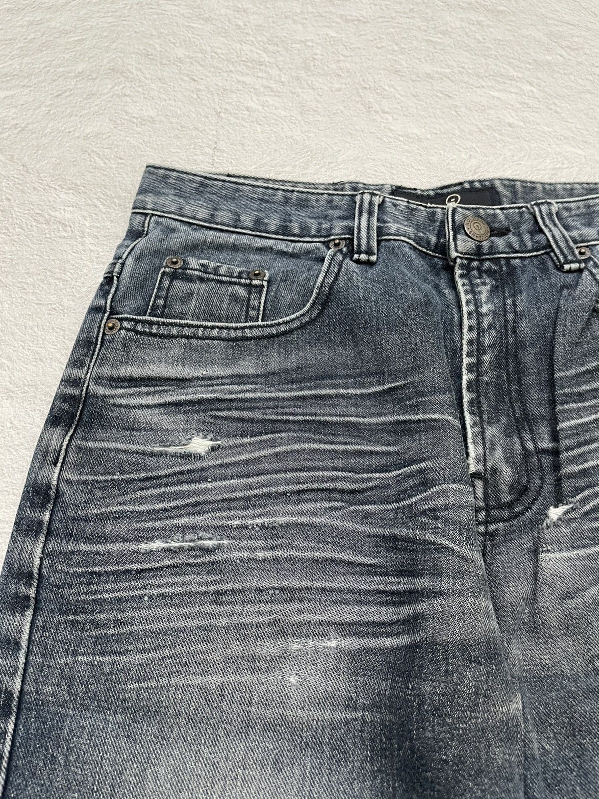 If Six Was Nine 2000s Washed Jeans Fading Denim Distressed Y2k Size 34" / US 12 / IT 48 - 4 Thumbnail