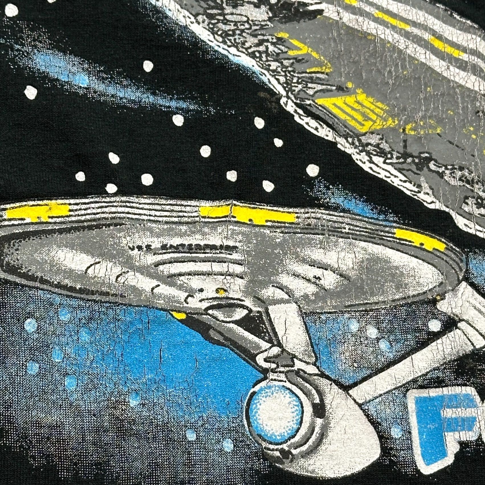 Fruit Of The Loom VINTAGE Star Trek Shirt Mens XL Black USS Enterprise Past Present Future Graphic Shirt Size US XL / EU 56 / 4 - 5 Thumbnail