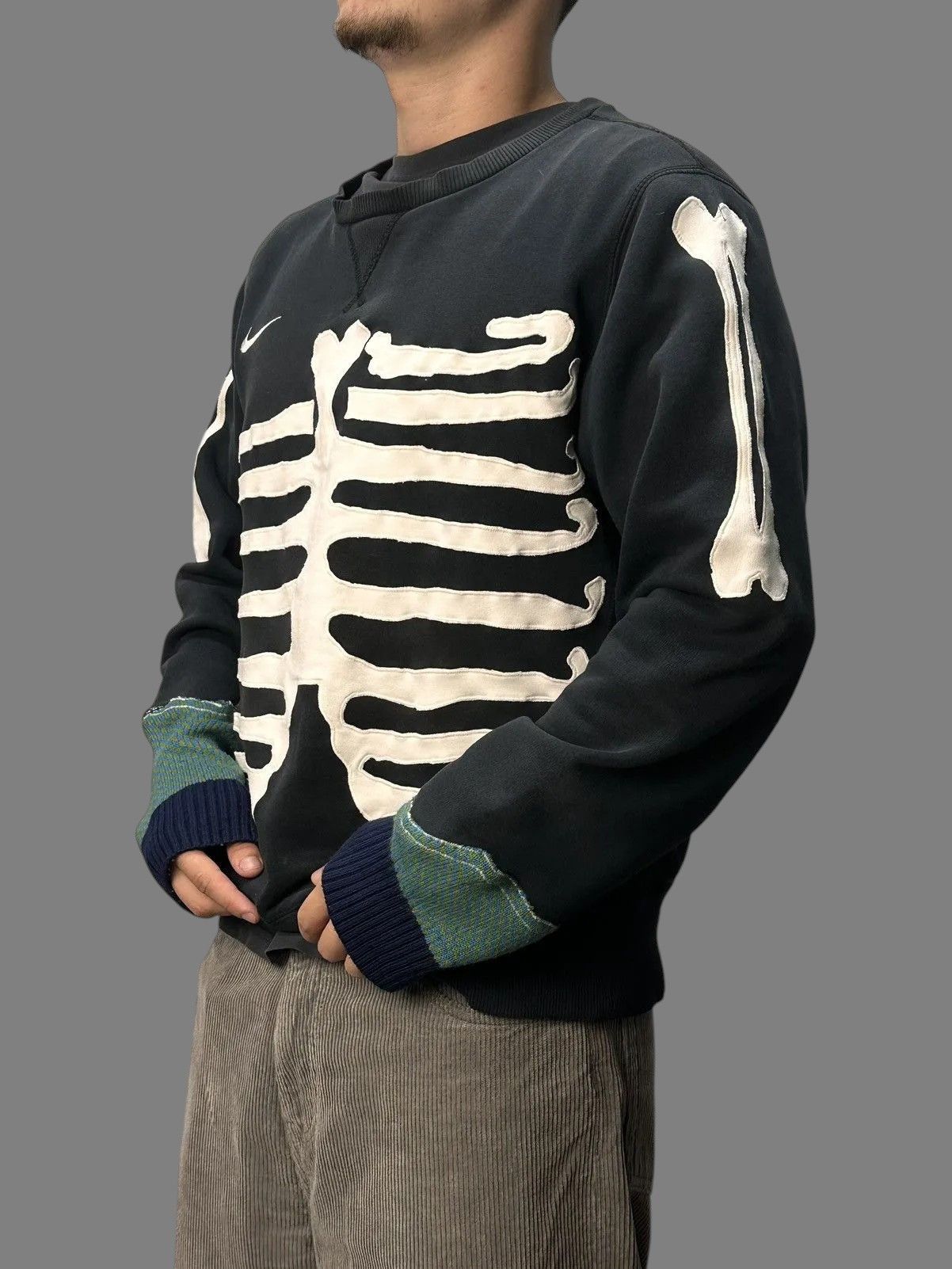 Handmade Vintage Nike Skull Handmade Y2K Diesel Bones Gothic Size US L / EU 52-54 / 3 - 5 Thumbnail