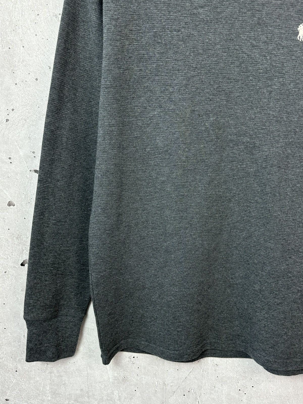 Polo Ralph Lauren Ralph Laurent Grey Waffle Cotton Men’s Crew Neck Jumper Size US L / EU 52-54 / 3 - 3 Thumbnail