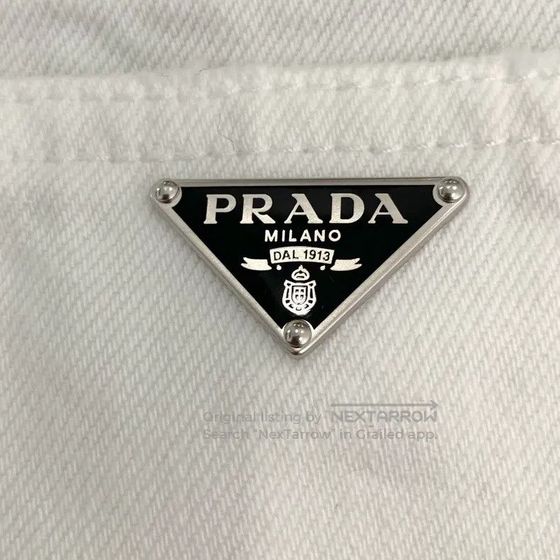 Prada Prada White triangle logo cotton strap dress Size XXS / US 00 / IT 34 - 5 Thumbnail