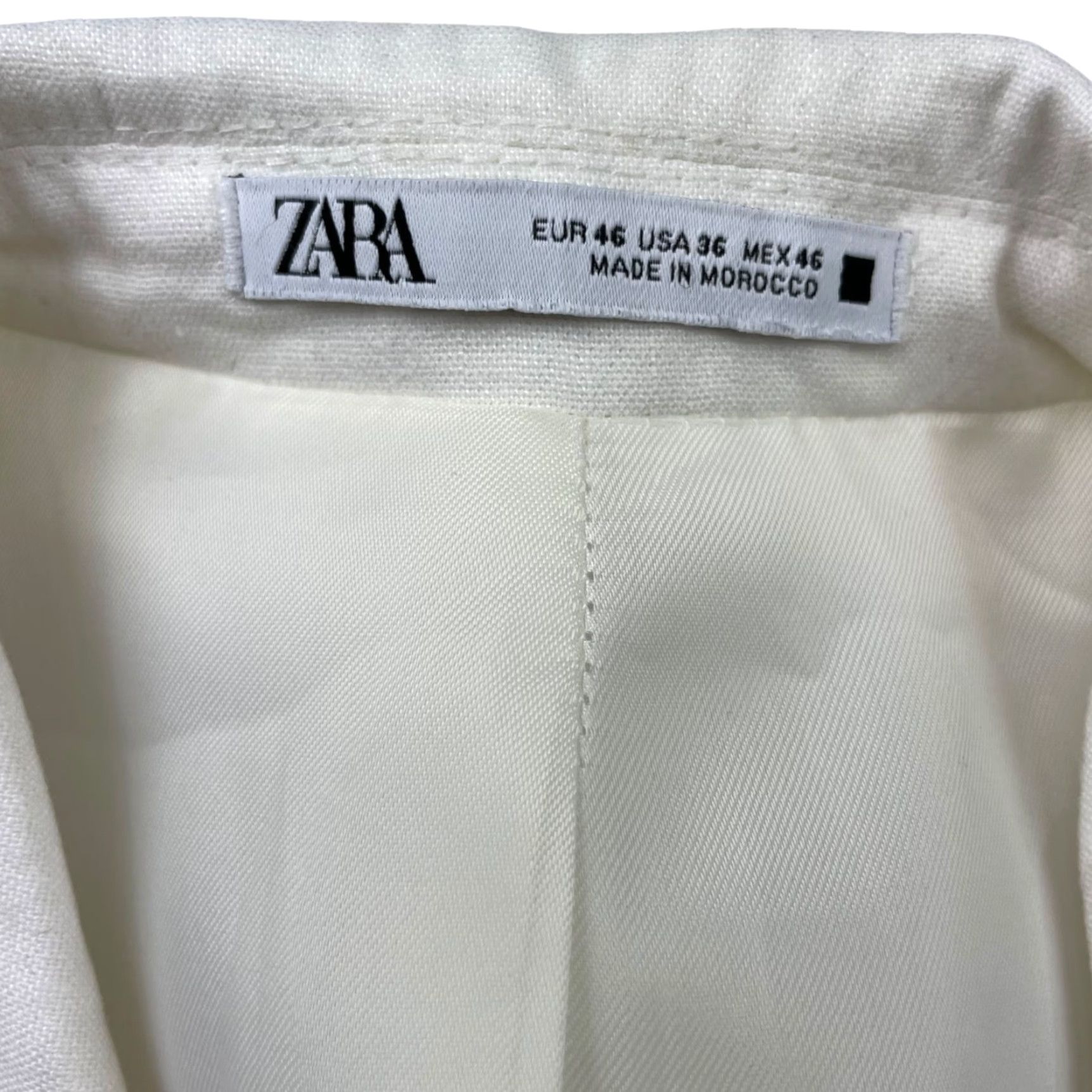 Zara VINTAGE? No — Zara Blazer White Slim Fit 1-Button 36R Men’s Short Sleeve? Size 36R - 5 Thumbnail