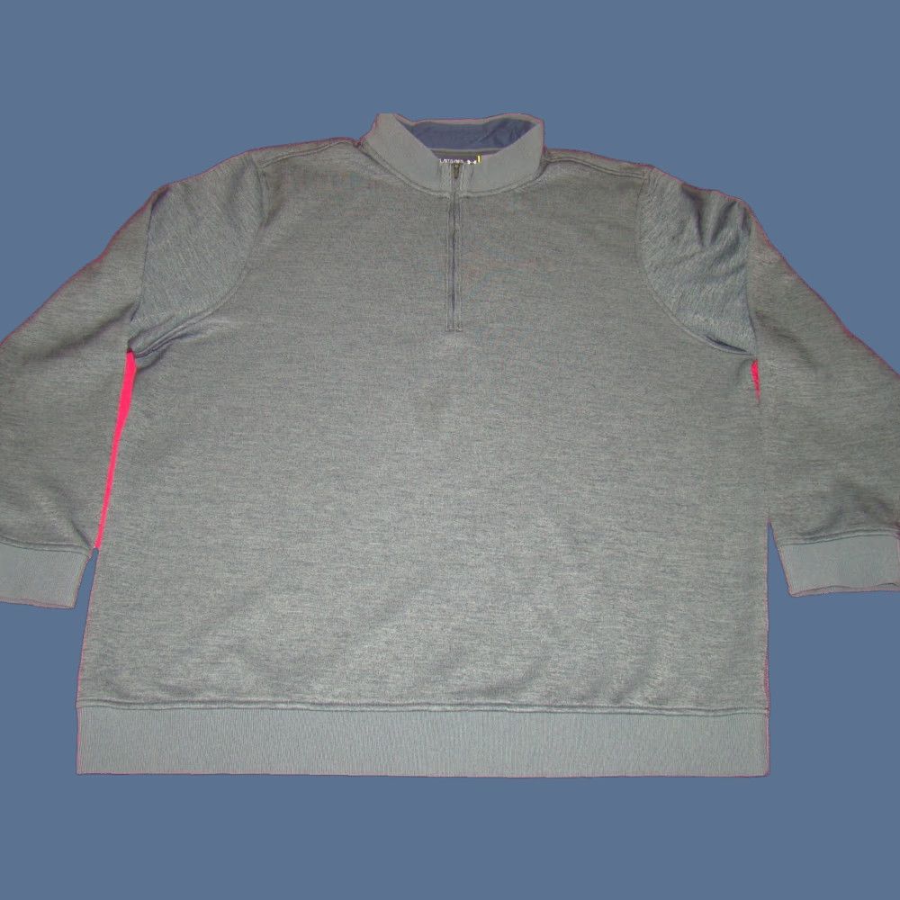 Under Armour Under Armour Shirt 3XL Long Sleeve Pullover 1/4 Zip Gray Mens Big & Tall Size US XXL / EU 58 / 5 - 1 Thumbnail