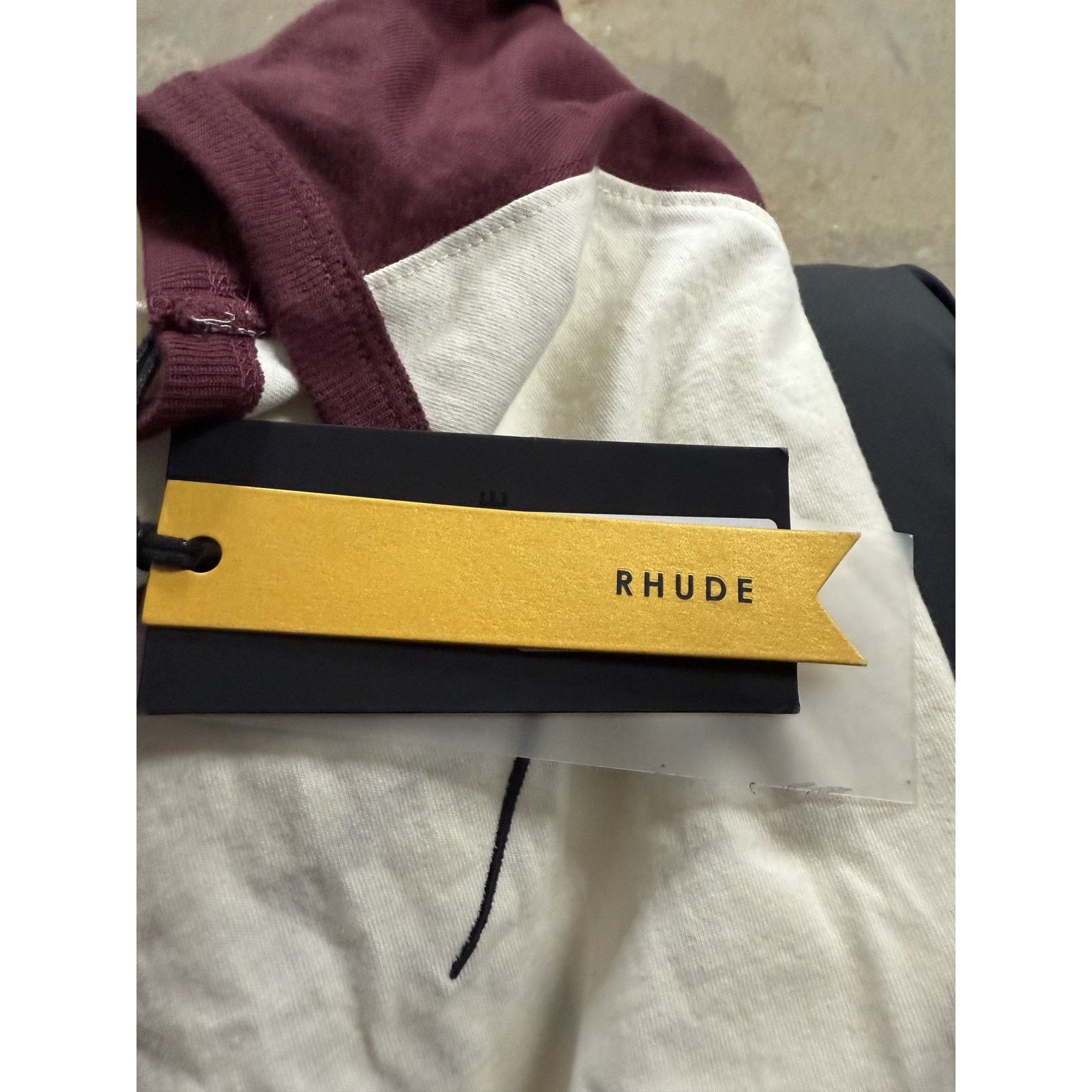 Rhude Rhude Tee Maroon White Large New Size US L / EU 52-54 / 3 - 4 Thumbnail