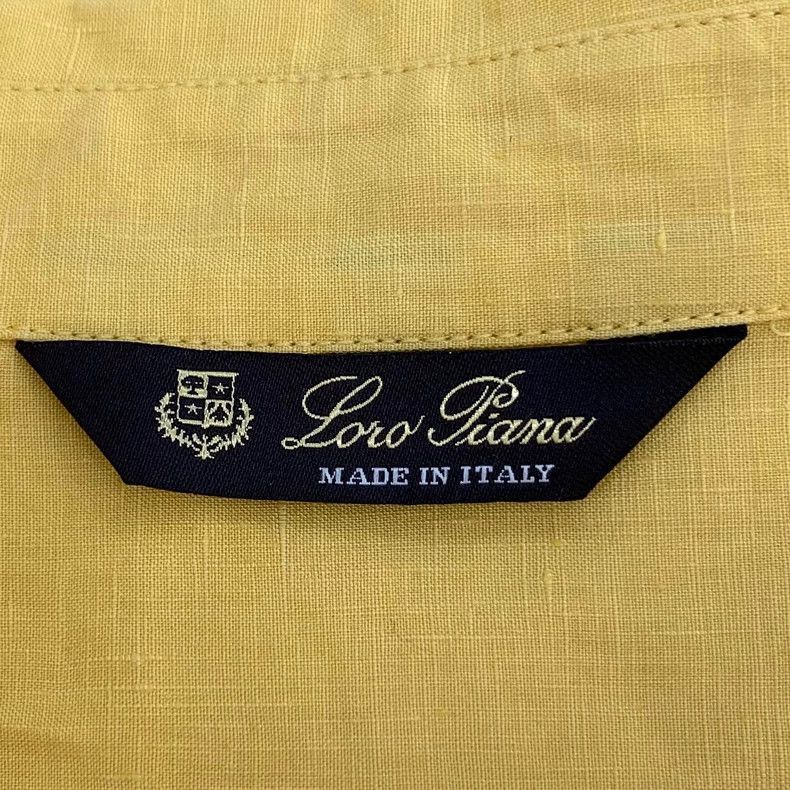 Loro Piana Loro Piana Yellow Linen Short Sleeve Shirt- Size US S / EU 44-46 / 1 - 5 Thumbnail