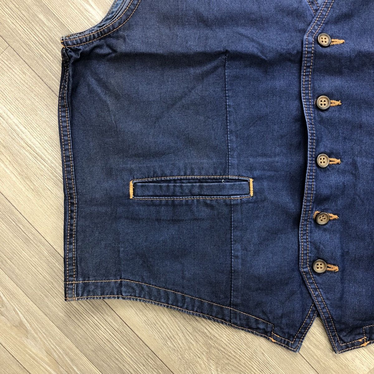 Japanese Brand × Kenzo × Vintage Vintage Kenzo Jeans Asian Double Pocket Denim Vest Size M / US 6-8 / IT 42-44 - 3 Thumbnail