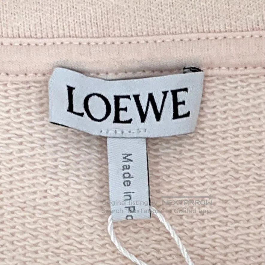 Loewe Loewe Light Pink Floral Logo Embroidered Cotton Hooded Dra Size S / US 4 / IT 40 - 6 Thumbnail