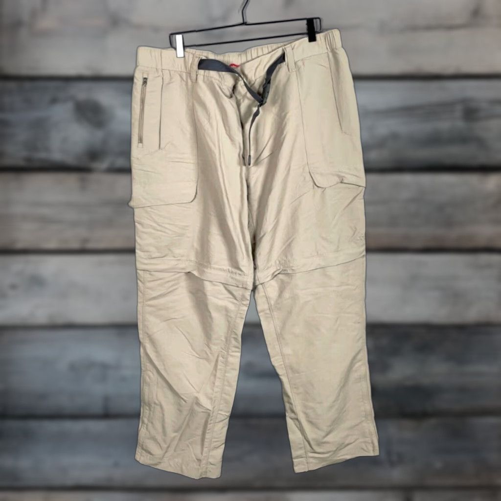 The North Face North Face Men's 2XL Cargo Pants Beige Nylon Convertible Belted Tactical Outdoor Pants Size US 39 - 1 Thumbnail
