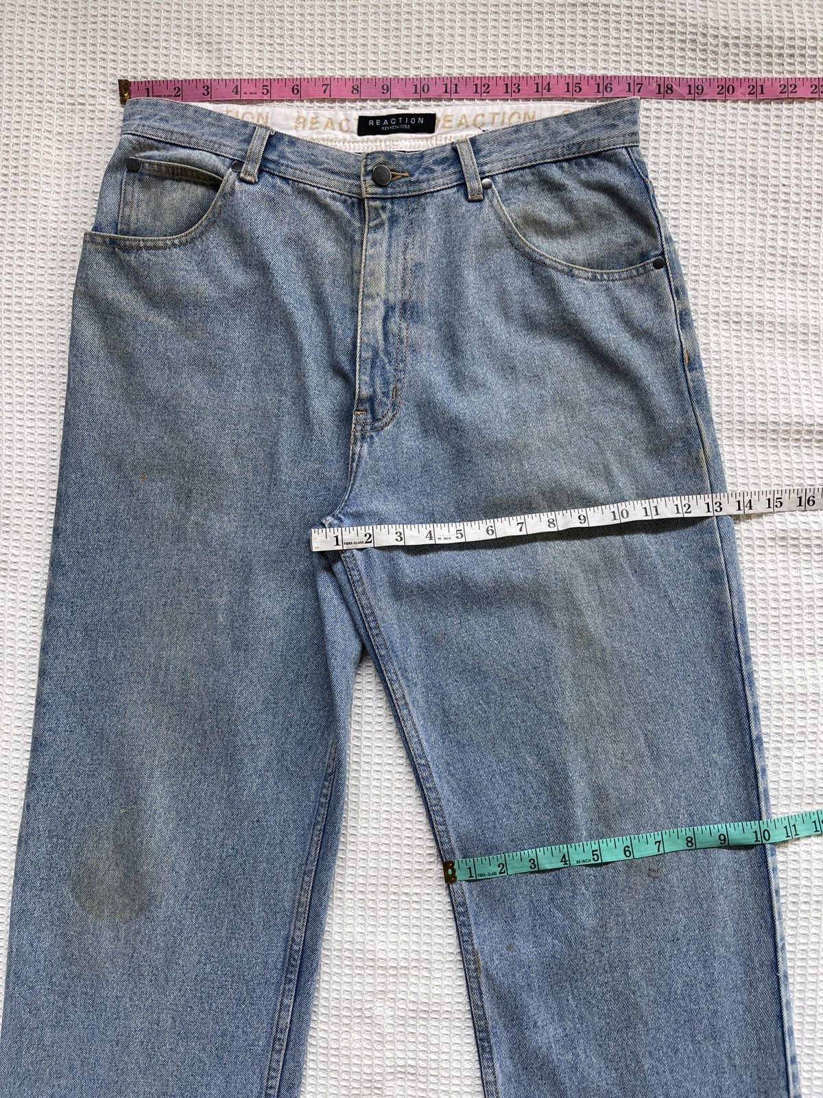 JNCO × Kenneth Cole × Southpole Last Drop🔥🔥Vtg Reaction Kenneth Cole Light Blue Baggy Jeans Size US 34 / EU 50 - 14 Thumbnail
