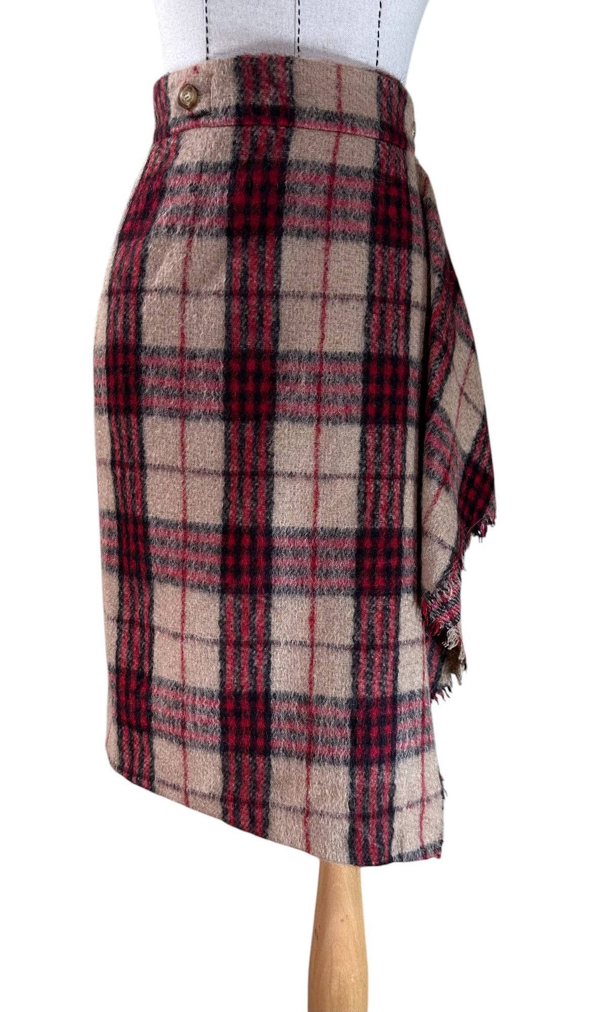 Max Mara Wool Tartan Skirt Size 25" / US 0 / IT 36 - 1 Thumbnail
