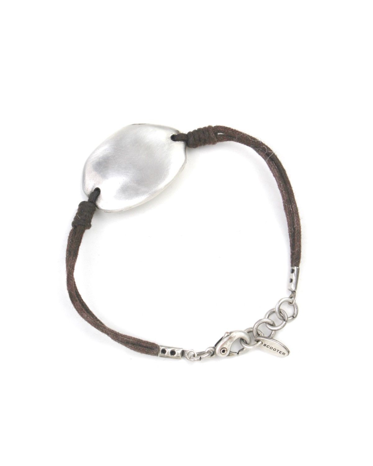 Vintage 2000S SCOOTER PARIS BRUSHED METAL OVAL PLATE BRACELET Size ONE SIZE - 1 Thumbnail
