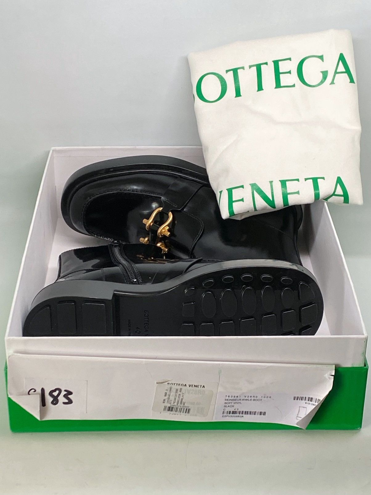 Bottega Veneta Bottega Veneta Monsieur glossed-leather ankle boots size 40 Size US 10 / IT 40 - 13 Thumbnail