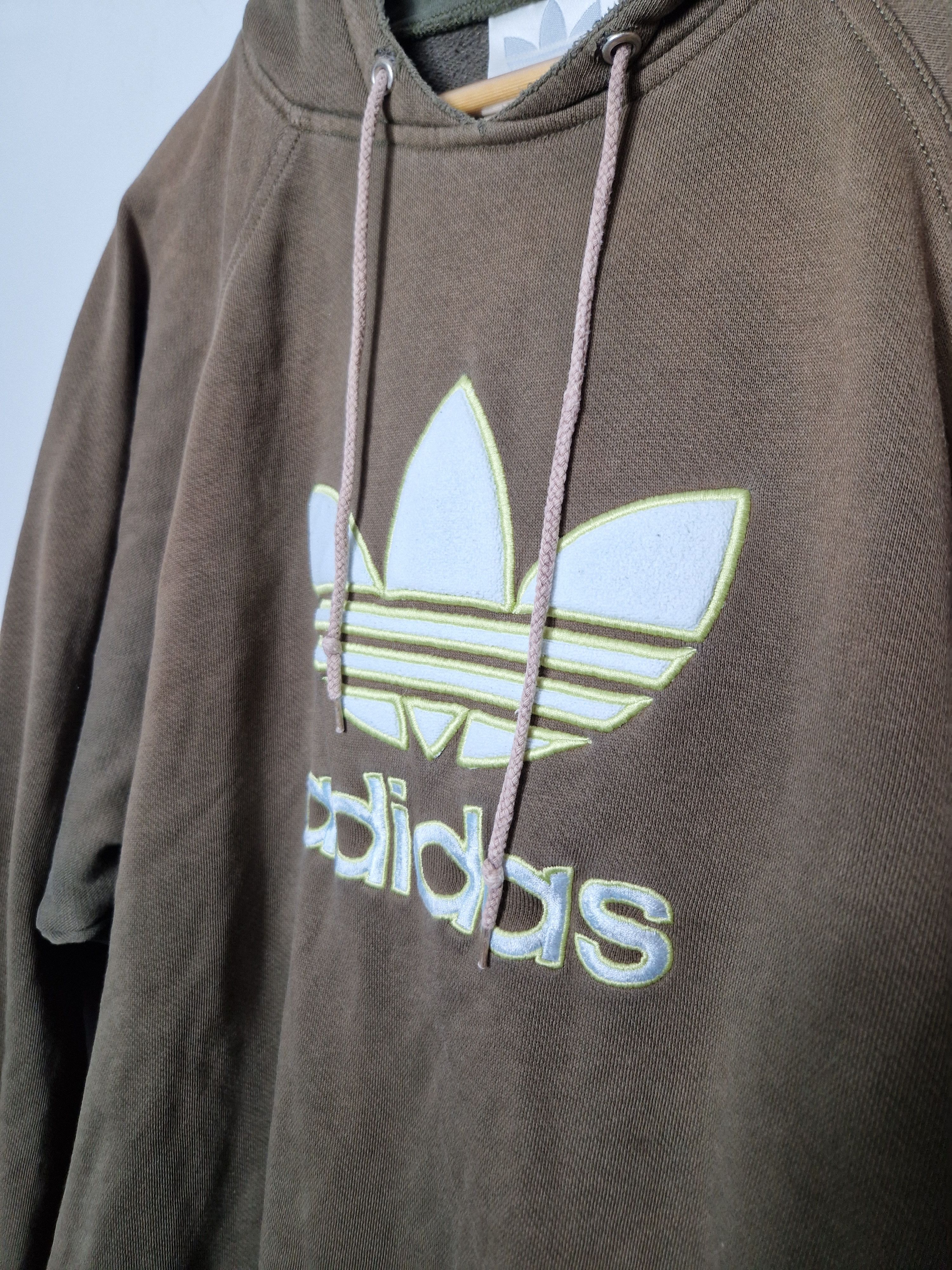 Adidas Adidas vintage 80s brown hoodie Size US L / EU 52-54 / 3 - 4 Thumbnail
