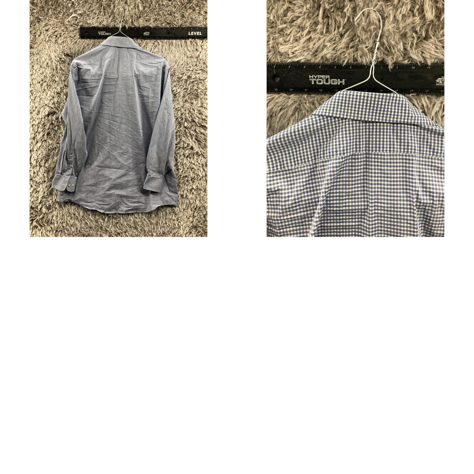 Arrow Arrow Shirt L Mens Long Sleeve Button Down Collar Blue Gingham Check Size US L / EU 52-54 / 3 - 9 Thumbnail