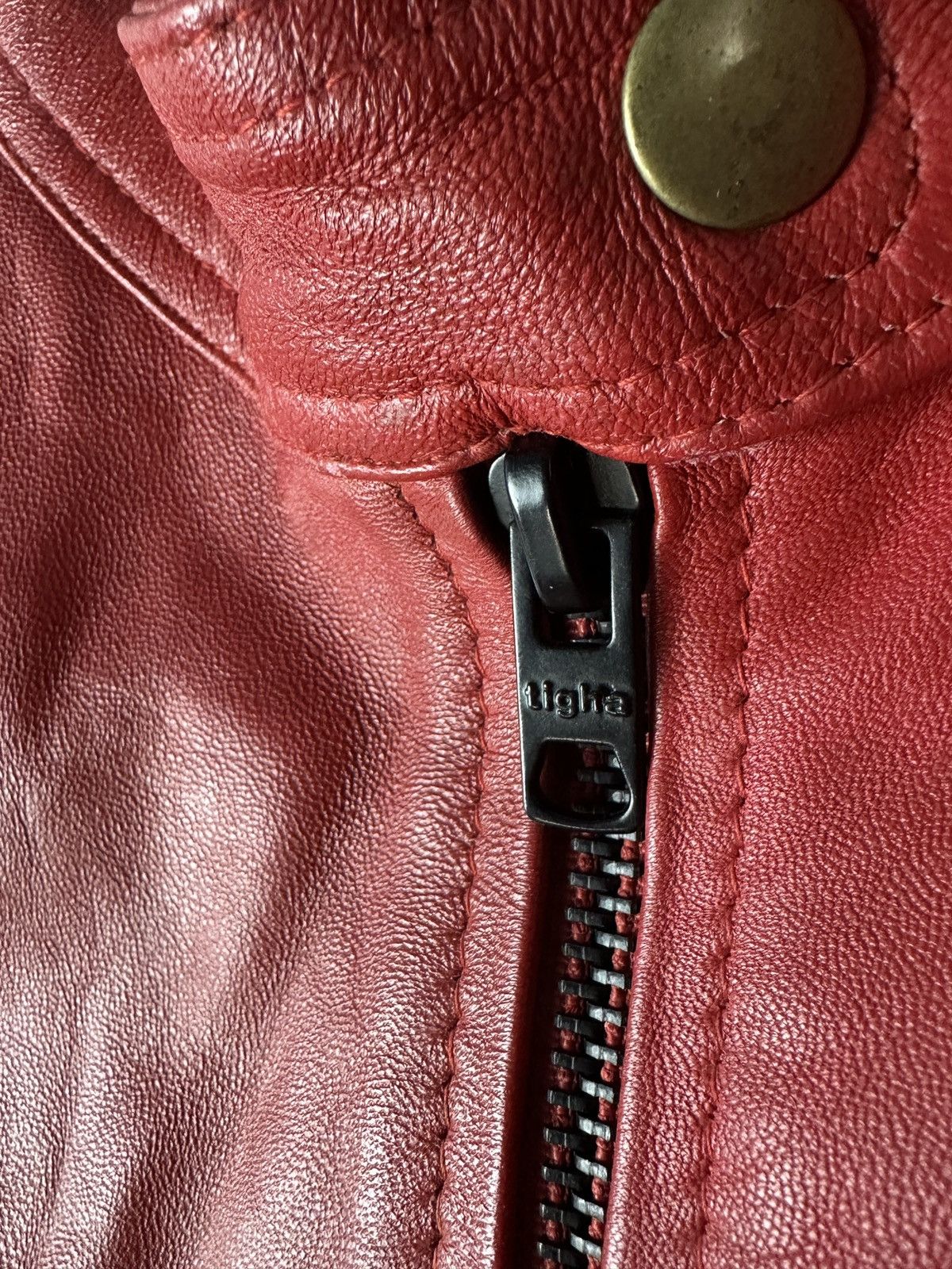 Other 🚨Y2K RICK OWENS TYPE DIRTY SLIM FIT ZIP LEATHER JACKET Size M / US 6-8 / IT 42-44 - 7 Thumbnail