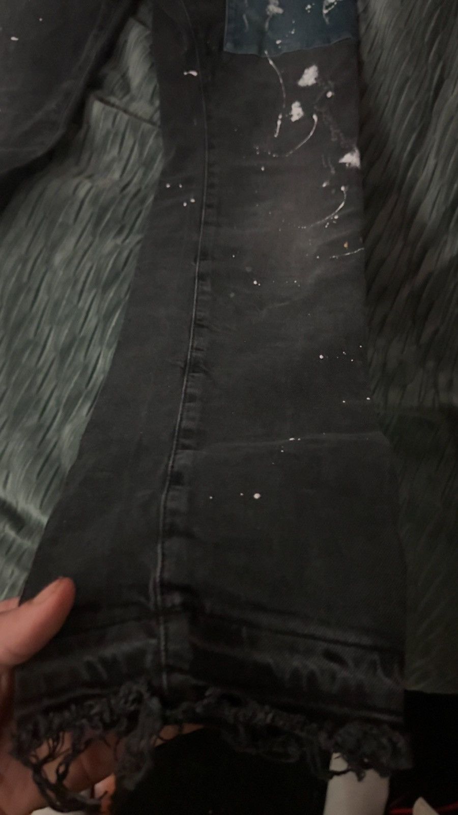 Purple Purple Men's paint-splatter Patch Jeans Size US 34 / EU 50 - 4 Thumbnail