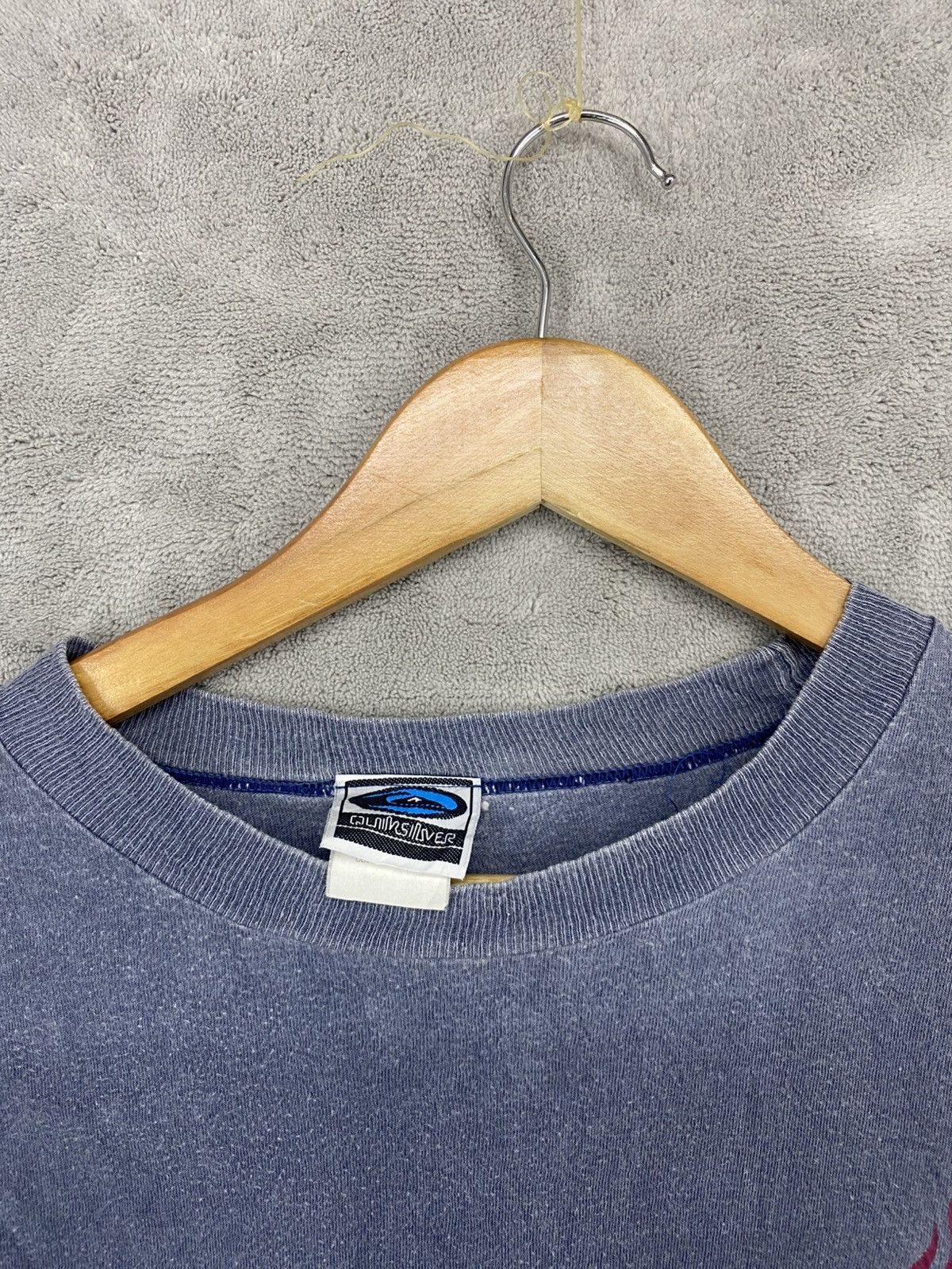 Quiksilver RaRe💥TRASHED FADED VINTAGE QUIKSILVER FIRE LOGO LONG SLEEVE Size US L / EU 52-54 / 3 - 5 Thumbnail