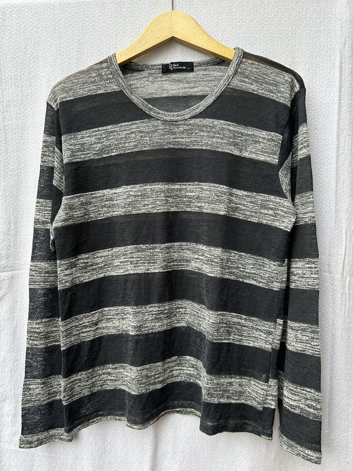 20471120 × Beauty Beast × Japanese Brand Real standard japanese striped mesh knit styled Size US M / EU 48-50 / 2 - 1 Thumbnail
