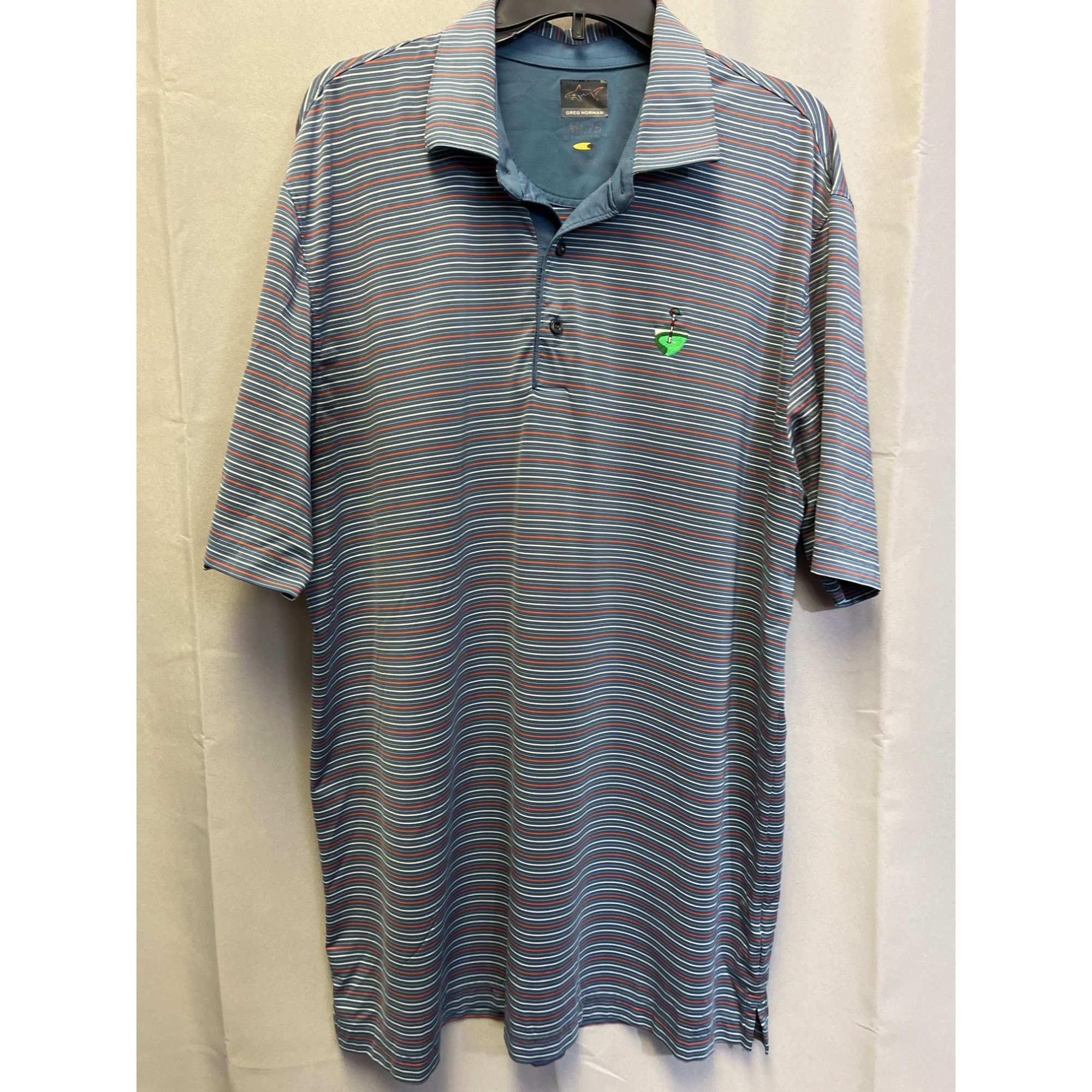 Greg Norman Greg Norman mens blue golfing polo Shirt size Xl SKU 7091 Size US XL / EU 56 / 4 - 1 Thumbnail