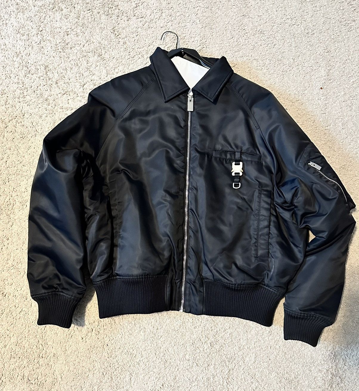 Image of 1017 Alyx 9Sm x Alyx 1017 9Sm Alyx Nylon Bomber Jacket in Black, Men's (Size XL)