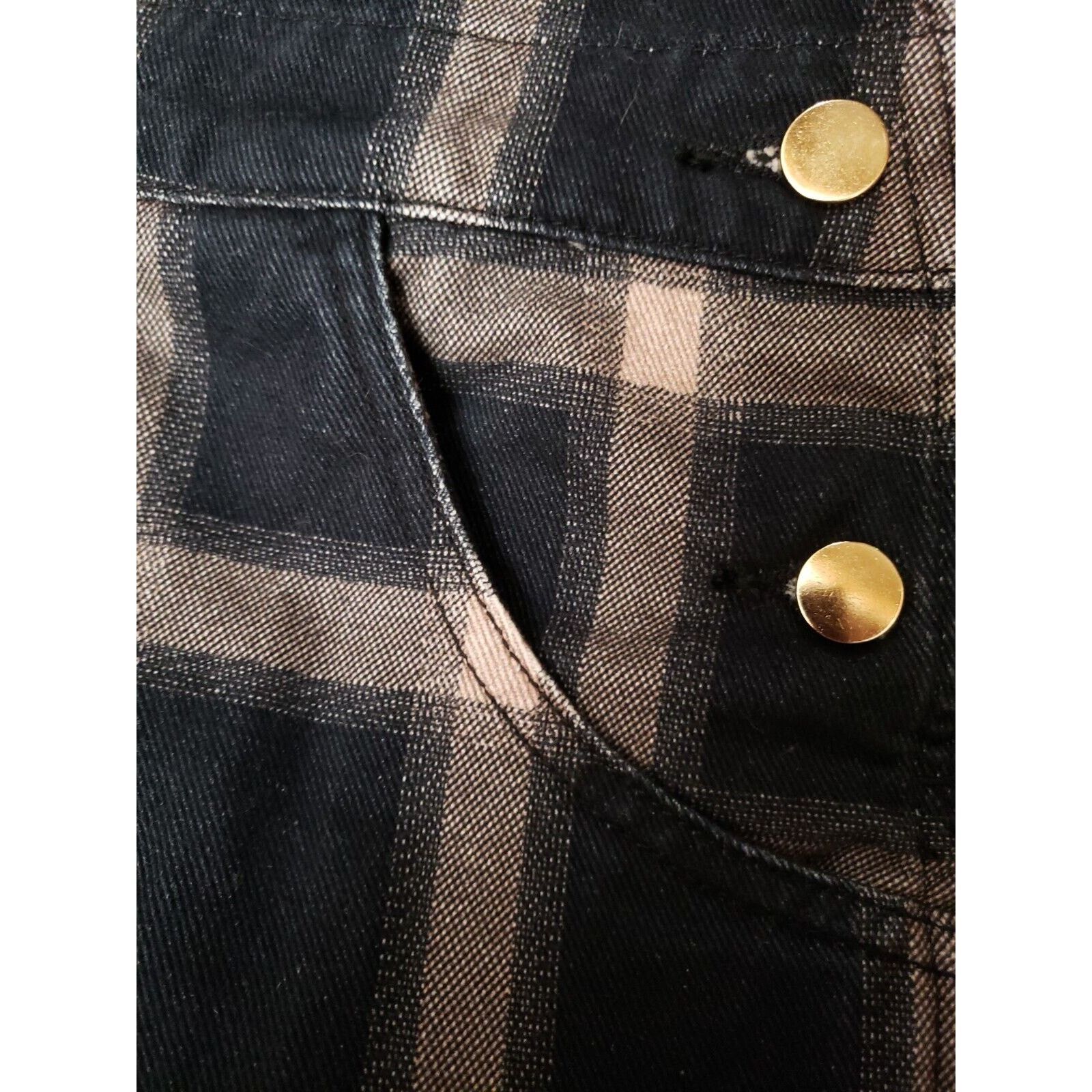 Vintage Danielle Bernstein x We Wore What Plaid Overalls Boyfriend S Size 32" / US 10 / IT 46 - 5 Thumbnail