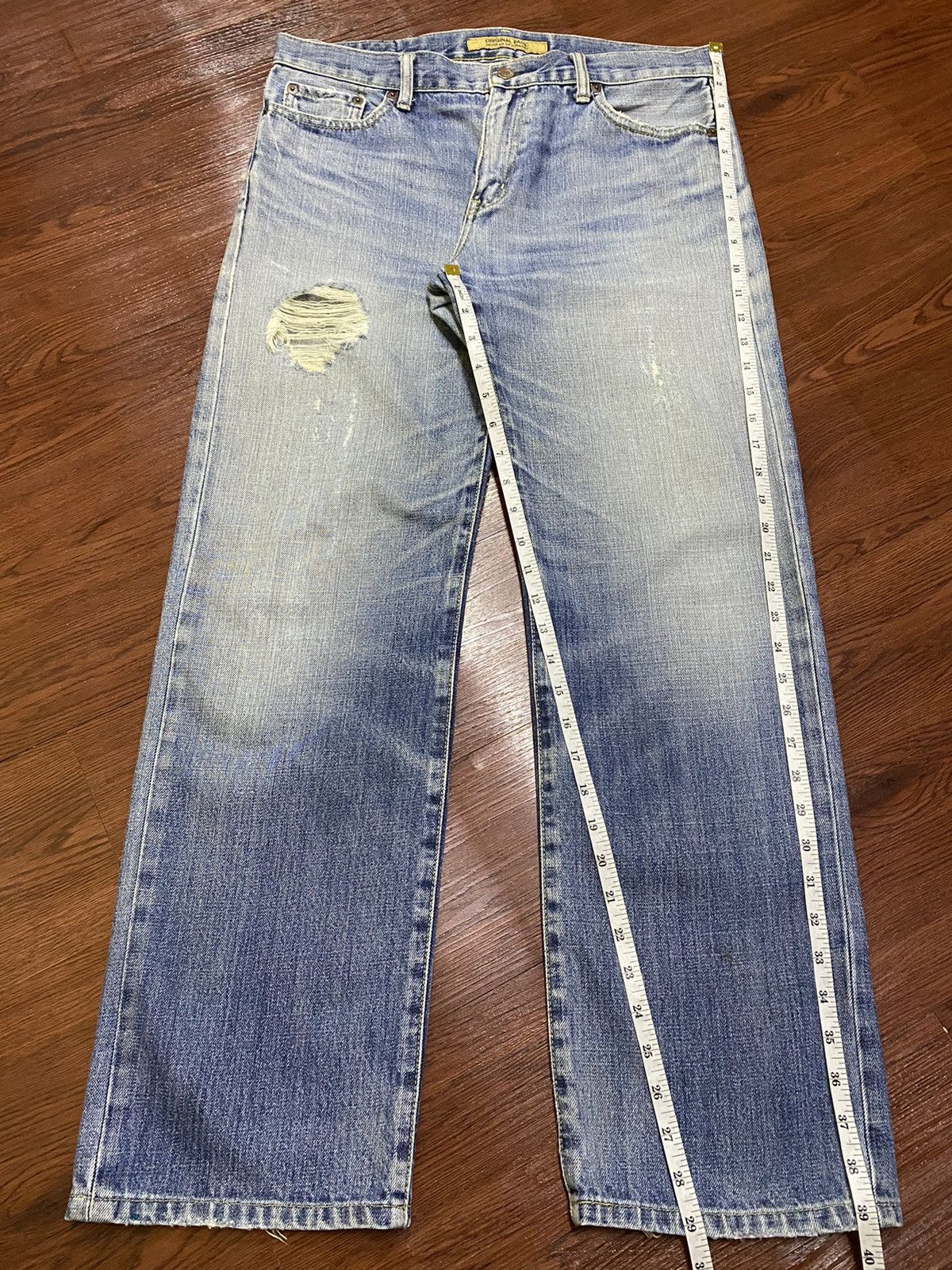 Other Vintage Japanese Brands Faded Wash Distressed Loose Jeans Size US 34 / EU 50 - 19 Thumbnail